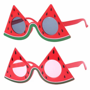 Custom Wholesale Summer Funny Watermelon Shaped Costume Themed Party Glasses Novelty Sunglasses for Adults Kids Bulk Order