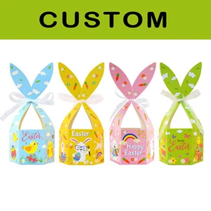 12pcs Customizable Disposable Easter Candy Gift Box with Environmental protection for Party Planning Company