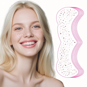 High Quality Temporary Face Tattoo Sticker Custom Sexy Freckles Metallic Gold Silver Rose Gold Fake Speckles Patches Printing