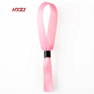 Custom Fabric Party Bracelet Festival Cloth Entrance Ticket Woven Wrist Hand Bands Vip Satin Concert Wristband for Events