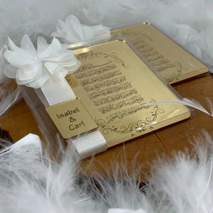 Custom Ameen Favors Plexi Mirror Party Islamic Wedding Favors Gifts Souvenirs for Guests Welcoming Muslim Birthday Baby New Born