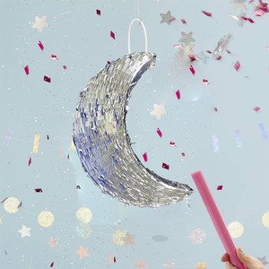 Gold and Silver Moon Stars Aluminum Film Pinata Children's Birthday Party Toy Game Props Pinata Smash Sugar Beat