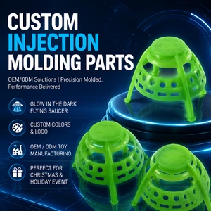 Custom Christmas Outdoor Flying Toy Glow PP Injection Plastic Modling Service OEM ODM Factory China Cutting Mirror Polish 15