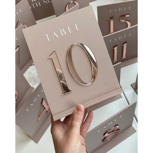 Acrylic Table Numbers Unique Design For Wedding Decorations, Reception Table Number Wedding Table Numbers For Wedding Reception