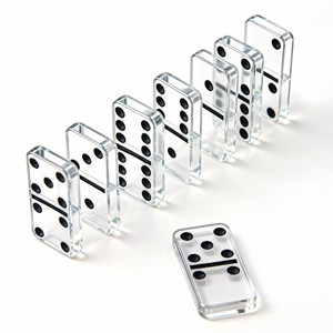 Professionally customized classic domino game set, featuring smooth, polished dominoes, perfect for family and party games.