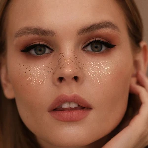 Gold Glitter Freckles Face Tattoo Waterproof Paper Sticker Temporary Sexy Cute Accessories For Women