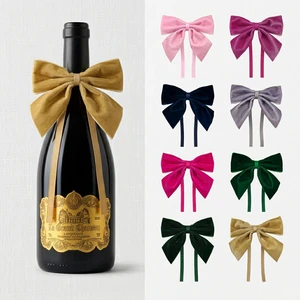 Factory Custom Velvet Bow Ribbon For Christmas Party Holiday Birthday Gift Wrapping Bulk Wholesale Durable Eco-Friendly