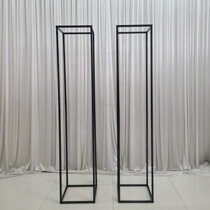Wedding Party Decoration Supplies Props Black Metal Flower Stand Arches Backdrop Stand Wall