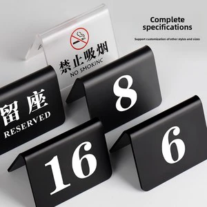 High-end Frosted Acrylic Waterproof Anti-Fouling Table Number QR Code Ordering Card Creative Personalized Hotel Booked Seat