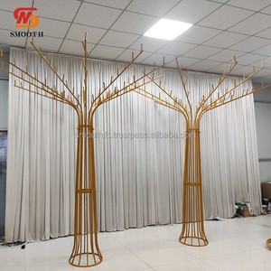 SMOOTH Custom Wedding Events Party Stage Decoration Gold Metal Flower Stand Big Iron Tree
