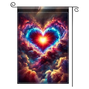 Well-received Valentines Day Garden Flag 12x18 in Vertical Double Sided Small Flags Wedding Outside Decoration for Yard