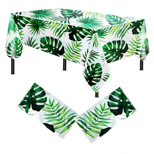 Hawaii-themed Party Tablecloth Decorative Tableware One-time Birthday Decoration Set
