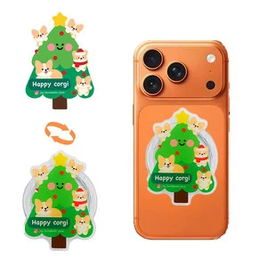 Custom Design Shaped Like Christmas Trees Magnetic Phone Grip Stands Toy Custom Acrylic Phone Grip Magnetic Blind Box Toy