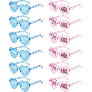 Baby Gender Reveal Party Supplies, Boy Girl Team Glasses, Novelty Sunglasses As Photo Props and Party Favors