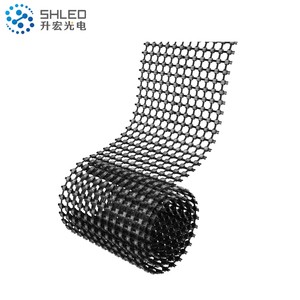 Flexible Roll Led Display Curtain P31.25 High Definition 0.7W 1W 1.3W Led Mesh Stage Curtain Display Outdoor