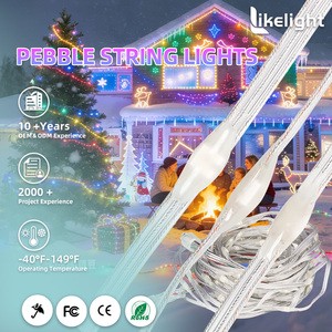 Wholesale OEM ODM 10mm*4.2mm Fairy String Lights WS2811 SK6812 IP67 Mini Led Pebble Pixel Lights Strings For Holiday Decorations