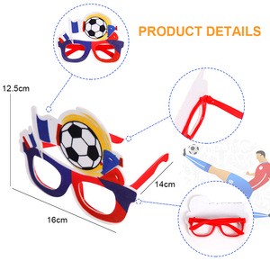 New Football Glasses Game for Party Decoration Reusable Fan Supplies With Geometry Shape