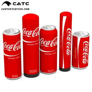 CATC Customized Logo Printing PVC Advertising Inflatables Cola Can Inflatable Columns For Branded Events Hot Sale