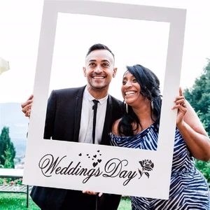 DIY Photo Frame Paper Photo Booth Props Picture Selfie Frames Background Party Decoration for Wedding