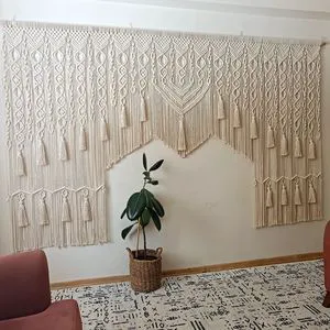 Large Boho Macrame Wedding Backdrop Chic Bohemian Party Wall Decor for Weddings and Events