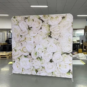 DJ Wedding Engagement Party Shoot 8*8Ft Background Backdrop Wall Banner Tension Fabric Pillow Case For Decor Photo Booth