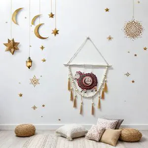 DAMAI New Design Eid Mubarak Decoration Ramadan Decorative Pendants Eid Decorations for Home Muslim Festival Supplies