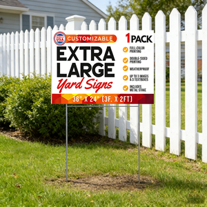 Custom 18*24 Eco-Friendly Waterproof Outdoor Corrugated Happy Birthday Advertising Stakes Plastic PP Sheet Yard Sign Cutting For