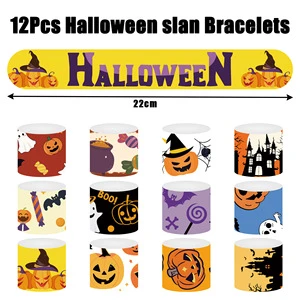 New Cross-border Folk Art Lin Xu Halloween Printed Snap Ring Bracelet-Yi Wu Decorative Gift
