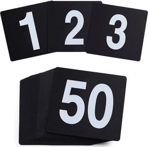 Table Number Cards Double Sided Restaurant Plastic Numbers Sign Laminated Numbers for Wedding Reception