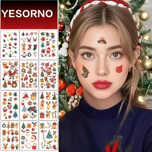 Christmas Temporary Paper Tattoos Cross Border Cartoon Children's Panda Fox Face Stickers Party Makeup Face & Body Painting