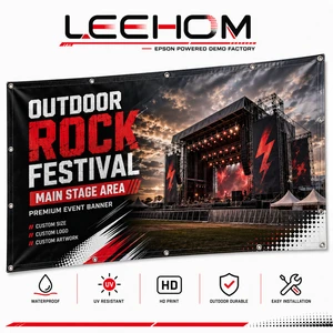 Fast Delivery Custom Waterproof HD Printed PVC Vinyl Banner for Outdoor Rock Festival Main Stage Area Event Barrier Display Sign