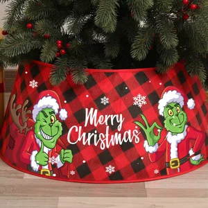 Handmade Woven Christmas Tree Stand Base Cover for XmasTrees Decoration Holiday Christmas Tree Skirt Accessory