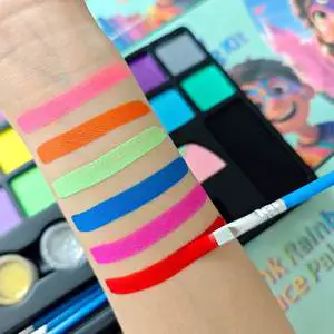 Kids Temporary Face & Body Painting Supplies Kit for All Ages for Halloween Christmas New Year's Day Parties