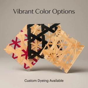Factory Custom Hotel Decoration Materials Outdoor Landscape Panels Export Grade Rattan Bamboo Board Light Luxury Acrylic Sheet