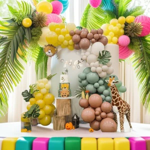 New 107/set Forest Colors Theme Latex Balloons Garland Arch Kit for Birthday Party Decoration Supplies
