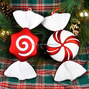Red and White PVC Foil Balloons Christmas Xmas Candy-Shaped Arch Set for Party and Home Decorations