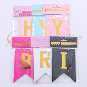 Party Festival Decoration Happy Birthday Banner Letter Fishtail Flag Party Supplies Birthday Banner