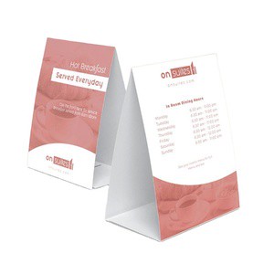 Custom Printed Plastic Foam Board Table Tent Card Sign with UV Printing Custom Colors & Sizes Custom Logo for Retail Shops