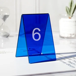 Customized Modern Style Acrylic Seat Number Plate Table Setting Advertising Signboard for Restaurant Type a