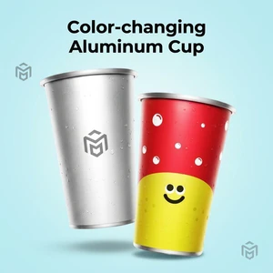 Bulk Wholesale Stadium Cup 16oz 32oz Aluminum Color Changing Cup Custom Logo Reusable Festival Party Drinking Glass