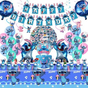 Themed Party Supplies-103-Piece Paper Birthday Back School Table Decoration Set Includes Banners Hanging Swirls Easy Assembly