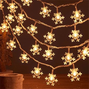 Wholesale Christmas Tree Decoration Mini Christmas Led Flashing String Lamps Holiday Fairy Snowflake Light