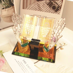 2025 New Ramadan Crystal Glass Ornament Home Decoration Desktop Ornament for Islamic Festival Supplies