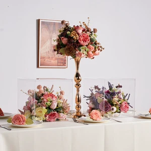 OEM Blueway Luxury High Quality Decorative Flowers Plants Wedding Event Table Centerpieces Artificial Silk Flower Decorations