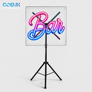 Manufacturer Hot Selling Christmas Decorations Lighting Acrylic Wedding Neon Party 3d Hologram Light Box Display Sign