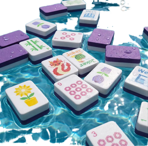 Modern Portable Floating Foam Mahjong Set 160 Tiles Pool Party Game EVA Material Waterproof UV Printed Entertainment 2 Players