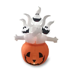 Halloween Inflatable Polyester Fiber Ghost Pumpkin Decoration Waterproof Vivid Imagery for Party Wall Decorations Party Supplies