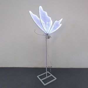 Wedding Stage Walkway Chandeliers AC Powered White Butterfly Iron Modern Durable Event Decoration for Wedding Party