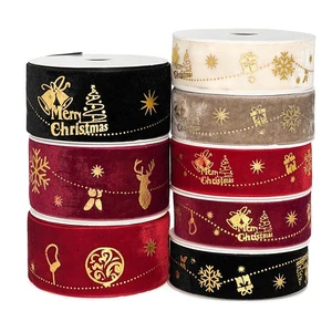 Velvet Christmas Ribbon Set for Creative Holiday Wrapping Decorations