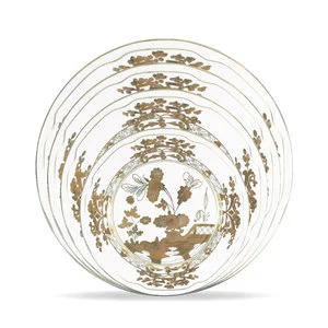 Luxury Gold Pattern Royal Fine Bone China Dinnerware Set Wedding Decoration Charger Plates
